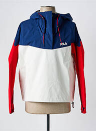 Parka sans repassage a capuche bleu FILA homme
