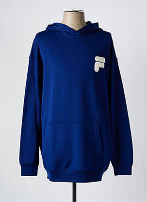 Sweat-shirt à capuche poches manches longues bleu FILA homme