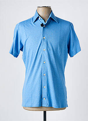 Chemisier coupe cintrée manches courtes bleu HACKETT femme
