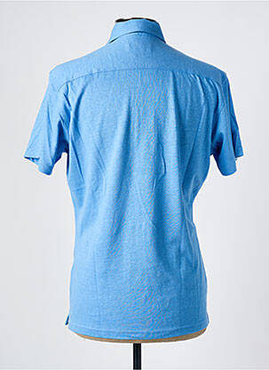 Chemisier coupe cintrée manches courtes bleu HACKETT femme