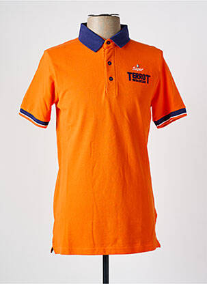 Polo coupe droite manches courtes orange TERROT homme