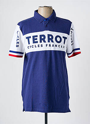 Polo coupe droite manches courtes bleu TERROT homme