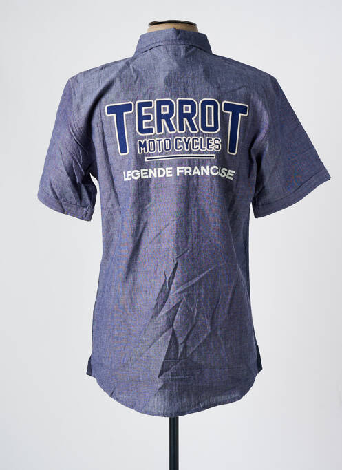 Chemise manches courtes bleu TERROT pour homme