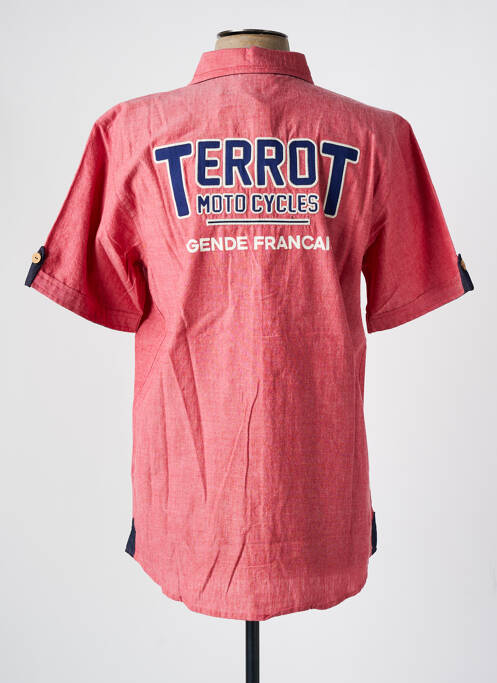 Chemise manches courtes rouge TERROT pour homme