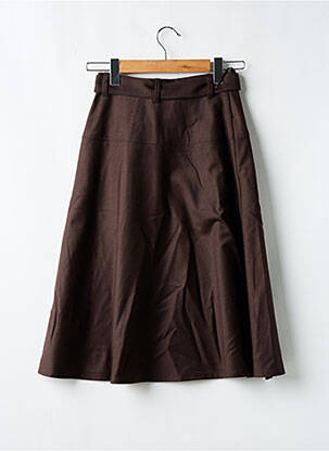 Jupe mi-longue coupe évasée marron COMPTOIR DES COTONNIERS femme