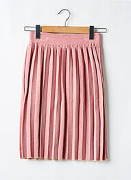 Jupe mi-longue taille élastique rose CLAUDIUS femme