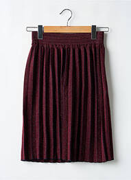 Jupe mi-longue taille élastique rouge CLAUDIUS femme