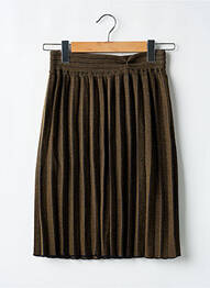 Jupe mi-longue taille élastique or CLAUDIUS femme