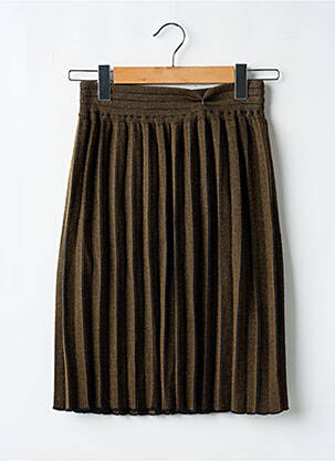 Jupe mi-longue taille élastique or CLAUDIUS femme