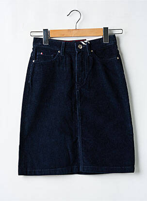 Jupe mi-longue coupe droite bleu TOMMY HILFIGER femme