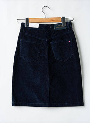Jupe mi-longue coupe droite bleu TOMMY HILFIGER femme