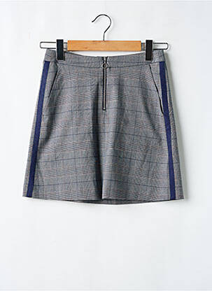 Jupe courte coupe évasée gris IKKS femme