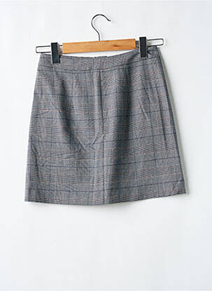 Jupe courte coupe évasée gris IKKS femme