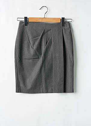 Jupe courte coupe droite gris IKKS femme