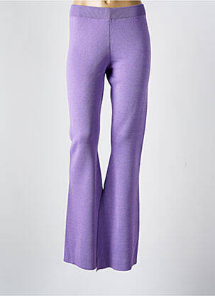 Pantalon flare taille élastique violet TOMMY HILFIGER femme