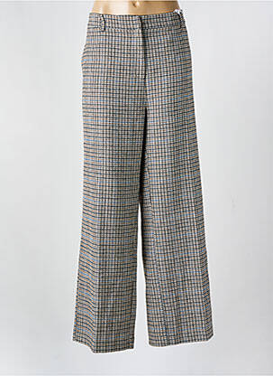 Pantalon droit fermeture zippée sous rabat avec crochet noir DAMART femme
