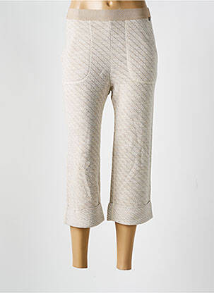 Pantacourt taille élastique beige DEVERNOIS femme