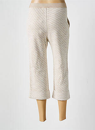 Pantacourt taille élastique beige DEVERNOIS femme