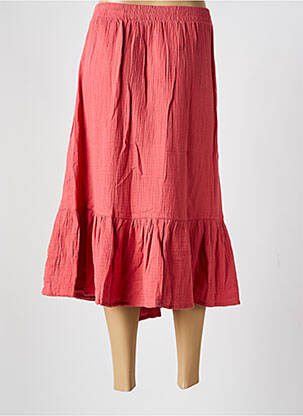 Jupe mi-longue coupe évasée rose DAMART femme