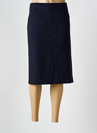Jupe mi-longue coupe droite bleu DEVERNOIS femme