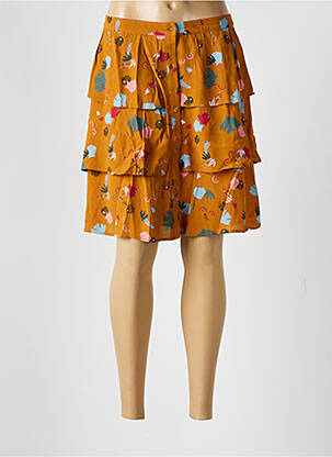 Jupe courte coupe évasée orange I.CODE (By IKKS) femme
