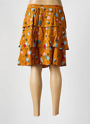 Jupe courte coupe évasée orange I.CODE (By IKKS) femme