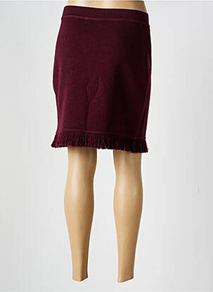 Jupe courte coupe droite violet DEVERNOIS femme
