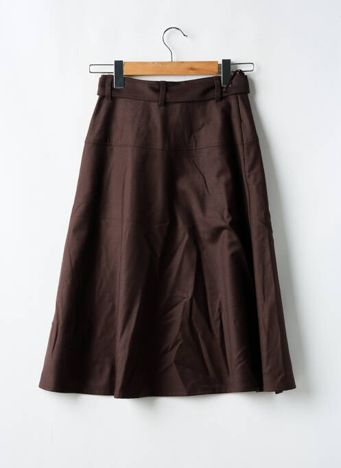 Jupe mi-longue marron COMPTOIR DES COTONNIERS pour femme