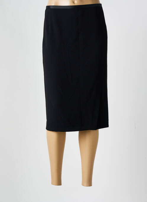Jupe mi-longue noir DEVERNOIS pour femme