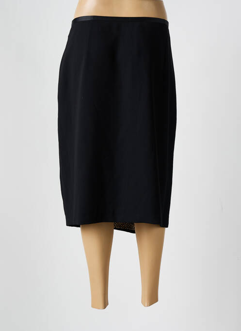 Jupe mi-longue noir DEVERNOIS pour femme