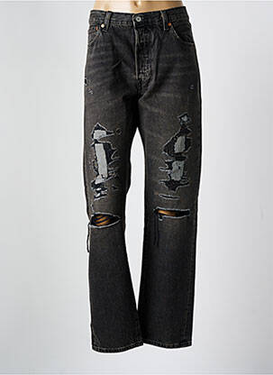 Jeans coupe droite effet usé délavé taille normale noir LEVI'S femme