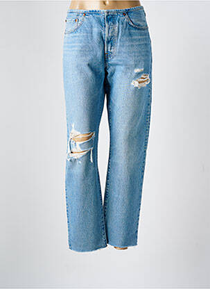 Jeans coupe droite effet usé délavé taille normale bleu LEVI'S femme