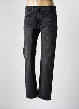 Jeans coupe slim effet usé délavé taille normale noir LEVIS femme