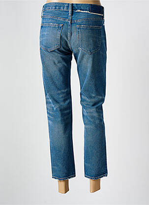Jeans coupe slim effet usé délavé taille basse bleu RALPH LAUREN femme