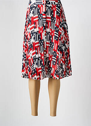 Jupe mi-longue taille normale rouge TOMMY HILFIGER femme