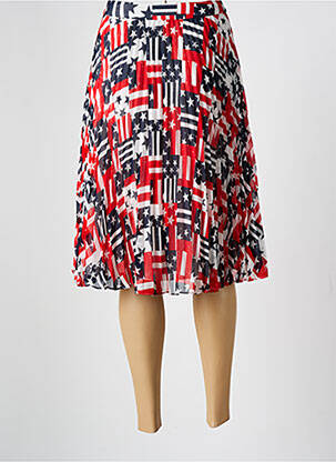 Jupe mi-longue taille normale rouge TOMMY HILFIGER femme