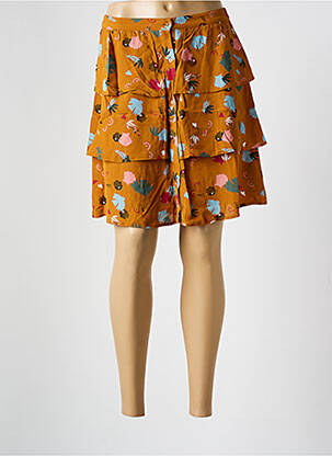 Jupe courte coupe évasée jaune I.CODE (By IKKS) femme