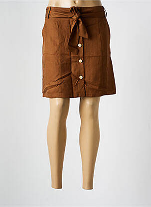 Jupe courte poches marron I.CODE (By IKKS) femme