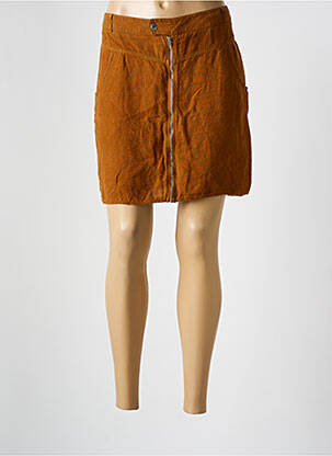 Jupe courte poches marron ONE STEP femme
