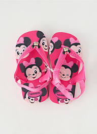 Tongs impression bout ouvert rose HAVAIANAS fille