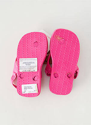 Tongs impression bout ouvert rose HAVAIANAS fille
