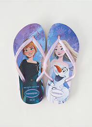 Tongs impression bout ouvert violet HAVAIANAS fille