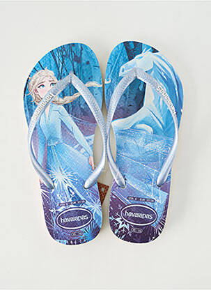 Tongs impression bout ouvert bleu HAVAIANAS fille