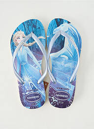 Tongs impression bout ouvert bleu HAVAIANAS fille