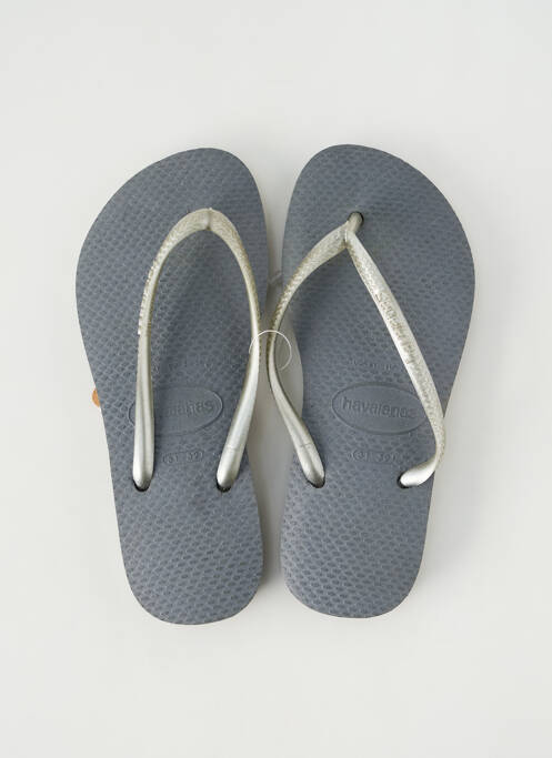 Tongs argent HAVAIANAS pour fille