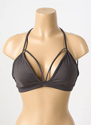 Haut de maillot de bain stretch haut soutien-gorge moulé gris ALTO GIRO femme