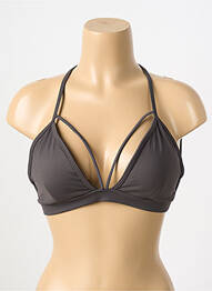 Haut de maillot de bain stretch haut soutien-gorge moulé gris ALTO GIRO femme