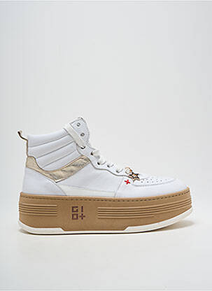 Baskets plateforme talon de 4 à 6cm blanc GIO+ femme