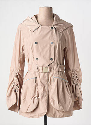Imperméable manches longues a capuche beige HAVREY femme
