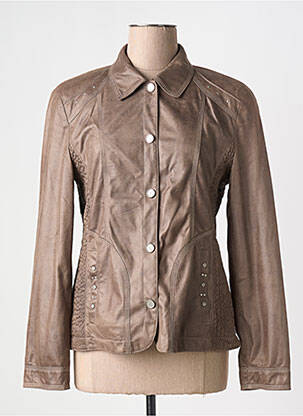 Veste casual epaulette marron BARBARA LEBEK femme